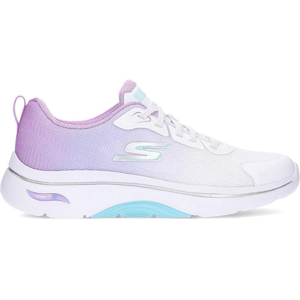 imageSkechers Womens Go Walk Arch Fit 20 BalinWhite Textile Lavender Trim