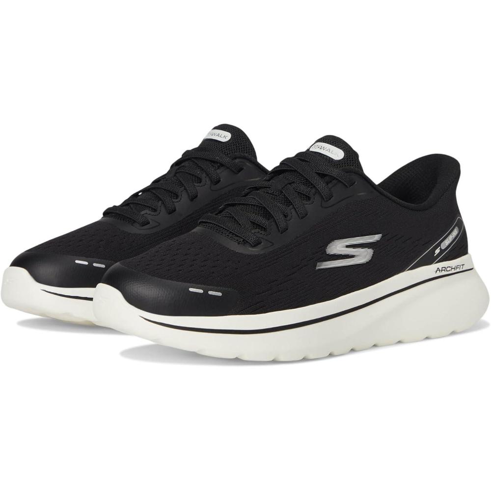 imageSkechers Womens Go Walk Arch Fit NJoy Emory Hands Free Slipins SneakerBlackWhite