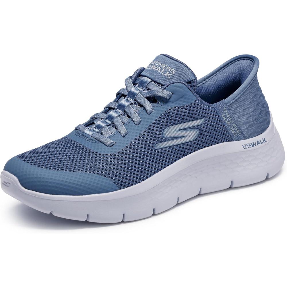 imageSkechers Womens Go Walk Flex Hands Free SlipinsGrand Entry SneakerBlue
