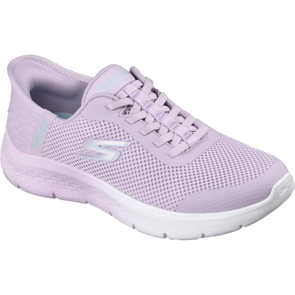 imageSkechers Womens Go Walk Flex Hands Free SlipinsGrand Entry SneakerLavenderAqua