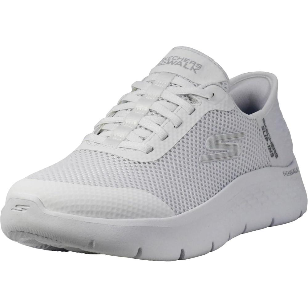 imageSkechers Womens Go Walk Flex Hands Free SlipinsGrand Entry SneakerWhite