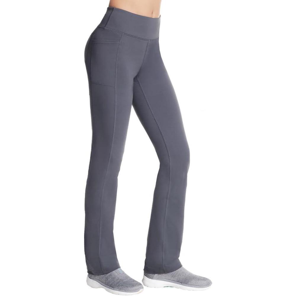 imageSkechers Womens Go Walk High Waisted Pant Joy 4Way Stretch MoistureWicking Layered WaistbandCharcoal Grey