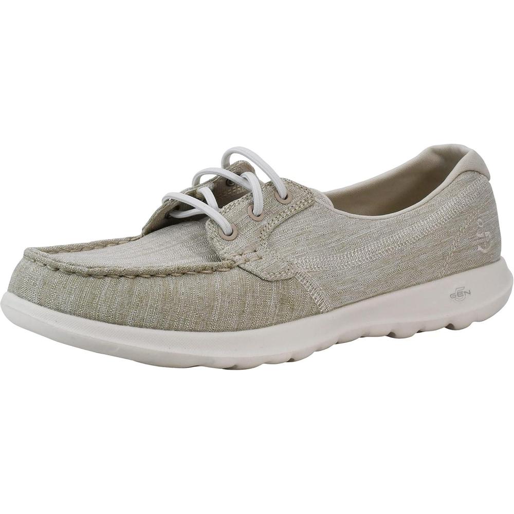 imageSkechers Womens Go Walk Lite15433 Boat ShoeNatural