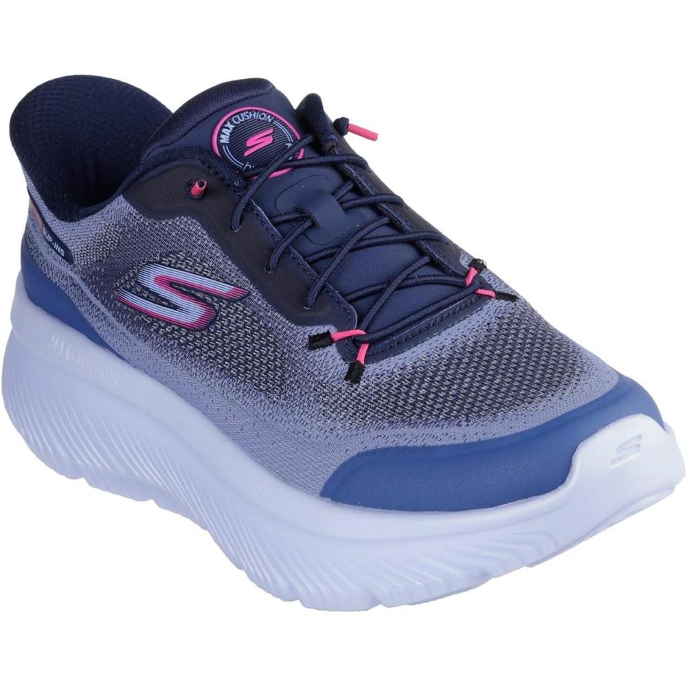 imageSkechers Womens Go Walk Max Cushioning Hyper Burst Nikita Hands Free Slipins SneakerNavyPink