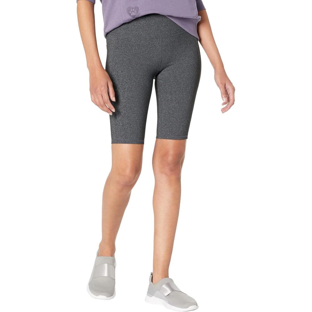imageSkechers Womens Go Walk Slip Ins High Waisted 10quot Active Bike ShortHeathered Gray