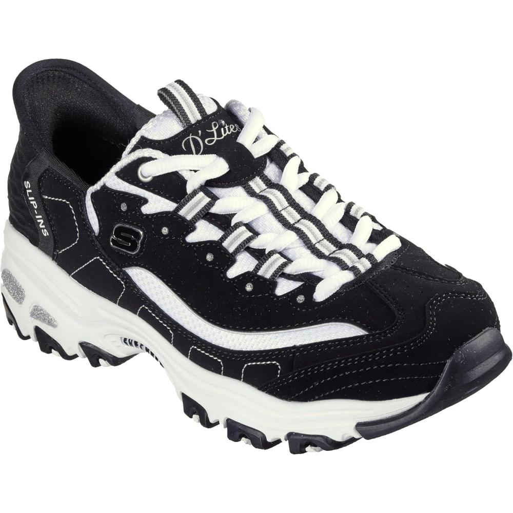 imageSkechers Womens Hands Free DLites New ClassicSneakerBlackWhite