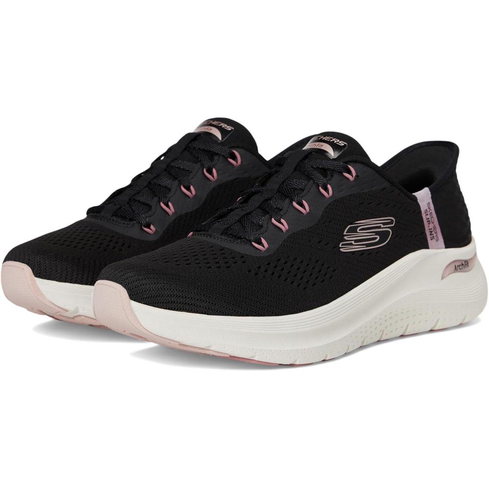 imageSkechers Womens Hands Free Slipins Arch Fit 20Easy ChicBlack Rose Gold