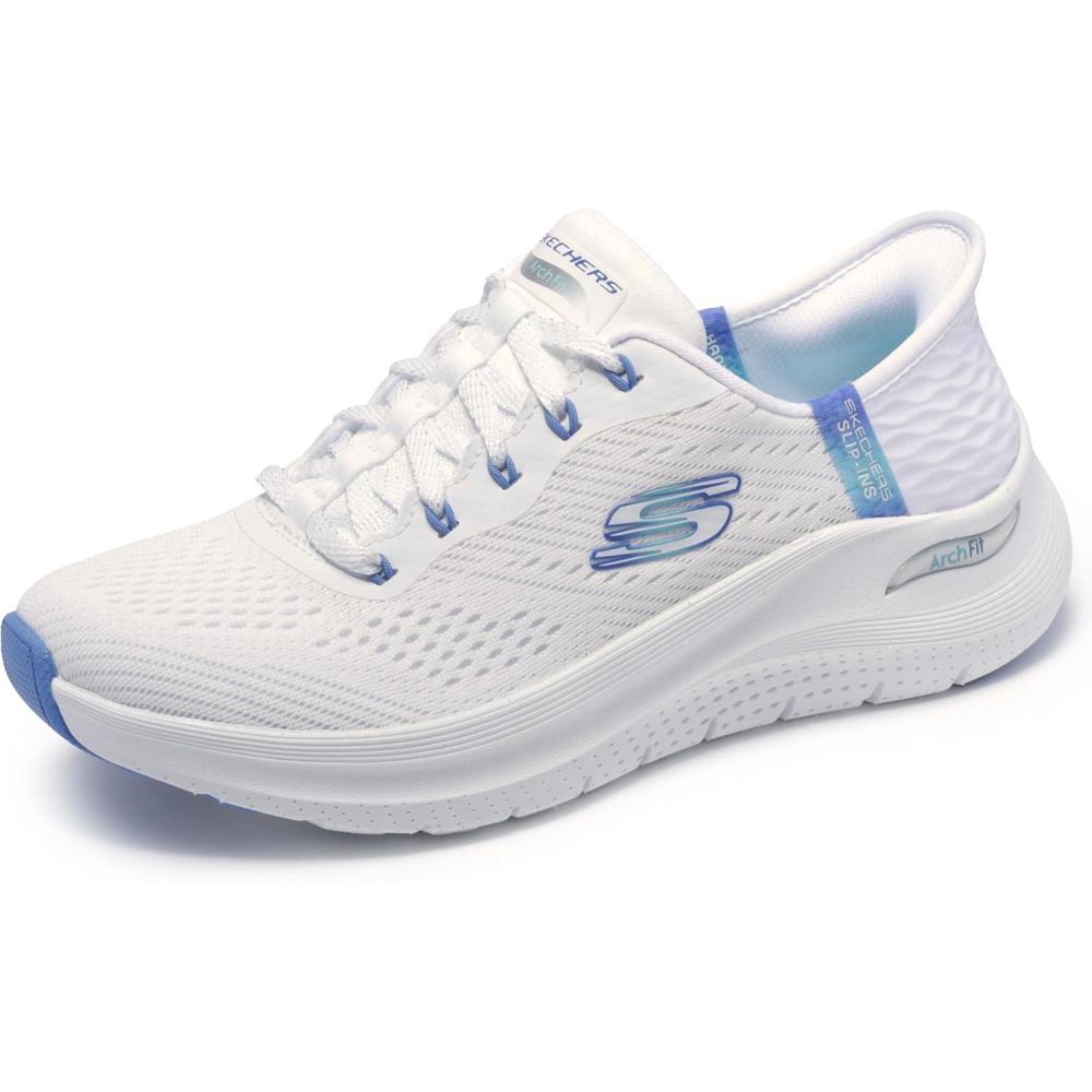 imageSkechers Womens Hands Free Slipins Arch Fit 20Easy ChicWblwhiteBlue