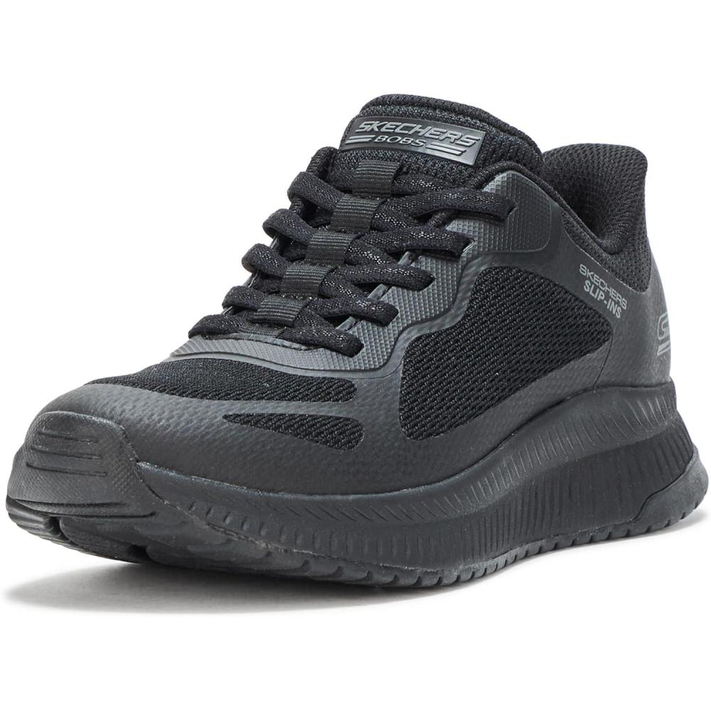 imageSkechers Womens Hands Free Slipins Bobs Squad 4 Staple LookBlackBlack