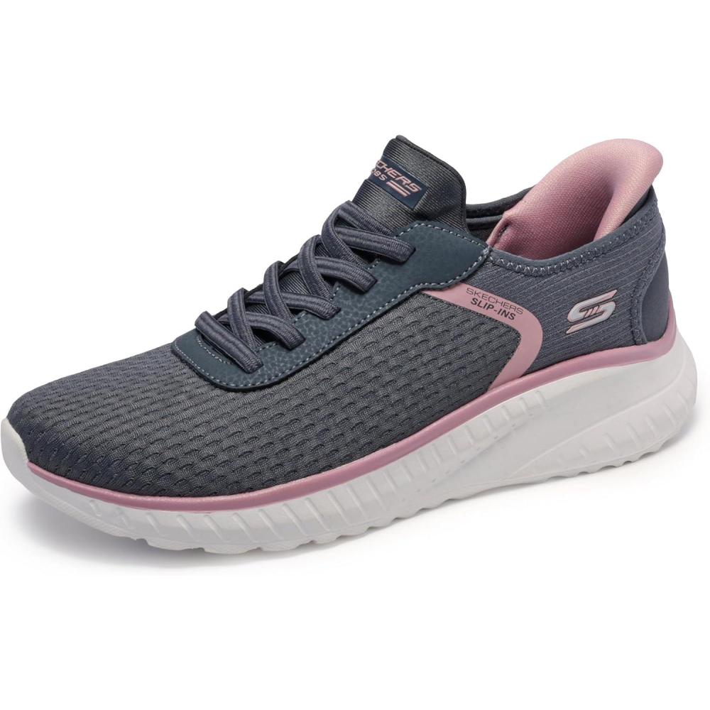 imageSkechers Womens Hands Free Slipins Bobs Squad Chaos Stroke of LuckGrey