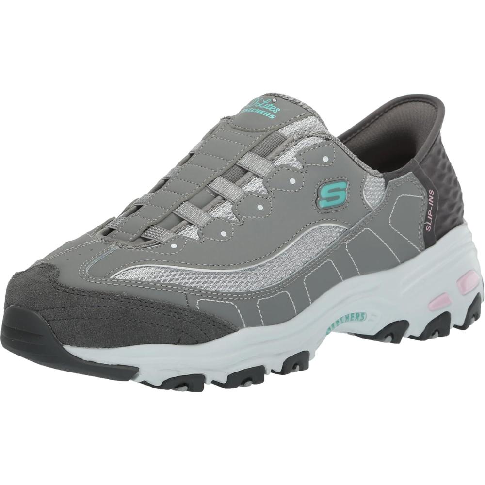 imageSkechers Womens Hands Free Slipins DLitesGrey Light Pinkgylp