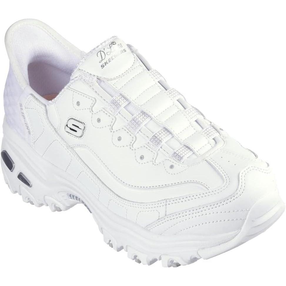 imageSkechers Womens Hands Free Slipins DLitesWhite Silverwsl