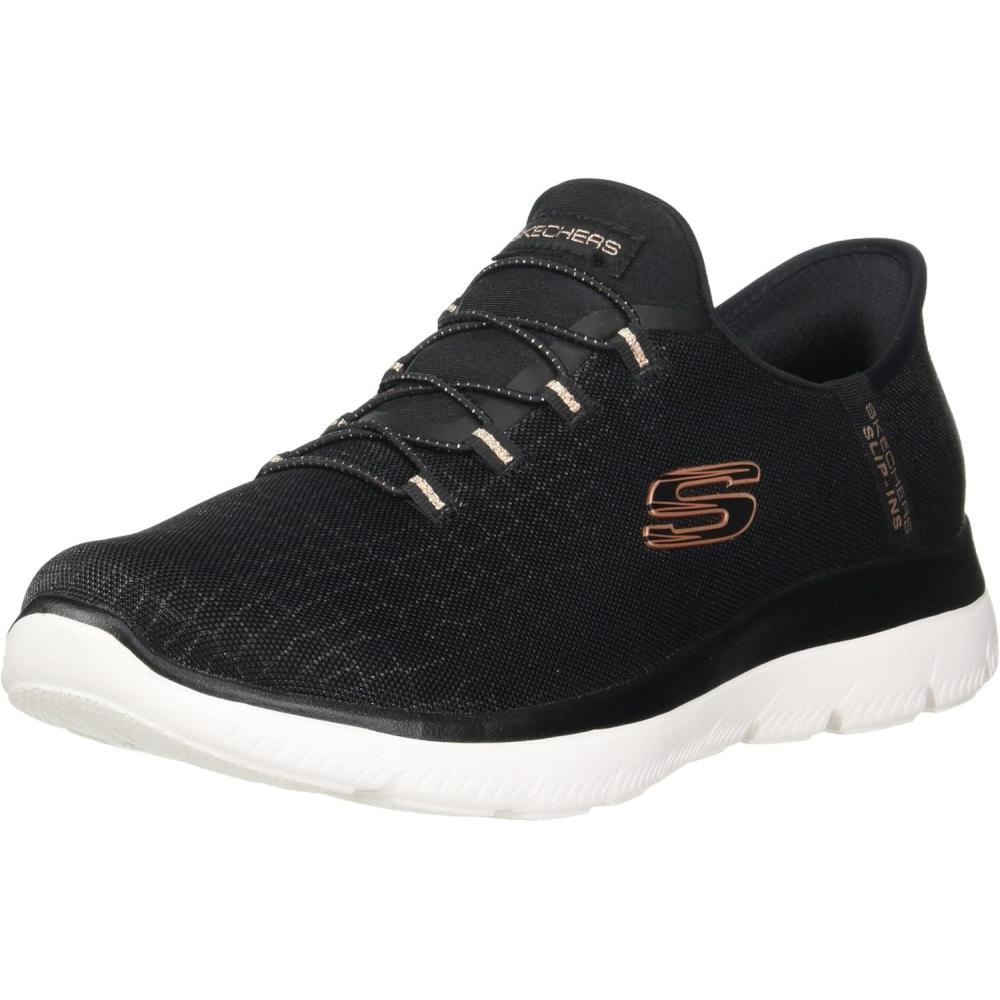 imageSkechers Womens Hands Free Slipins SummitsClassy NightBlack Rose Gold