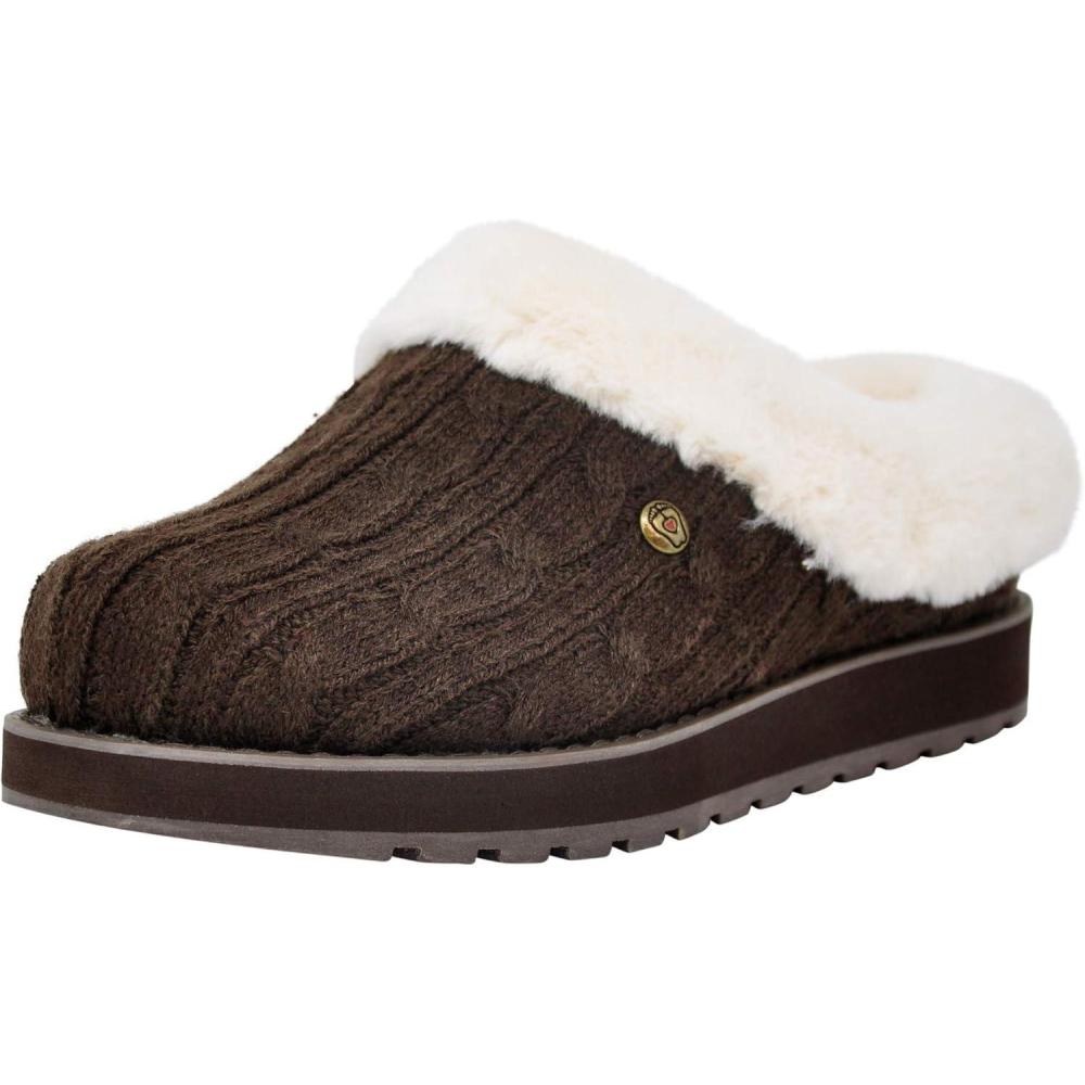 imageSkechers Womens Keepsakes Ice Angel SlipperChocolateNatural