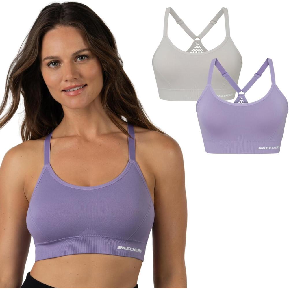 imageSkechers Womens Ladies Seamless Cami BraAshes of Roses Daybreak