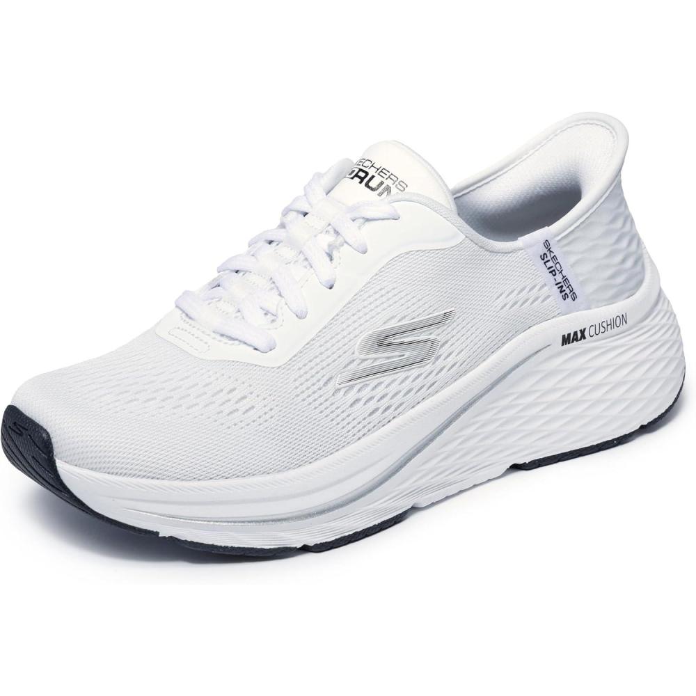imageSkechers Womens Max Cushioning Elite 20 Vanish Hands Free SlipinsWhiteBlack
