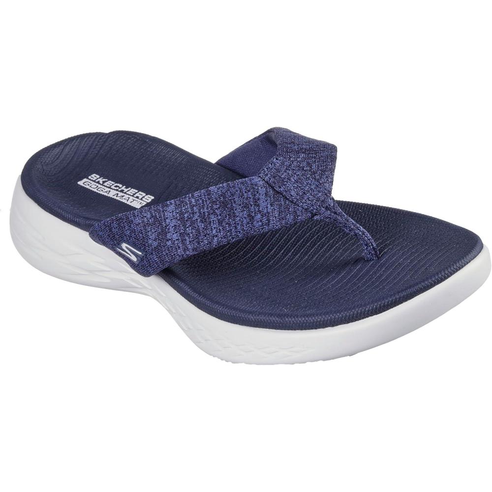 imageSkechers Womens OnThego 600Preferred FlipFlopNavyWhite