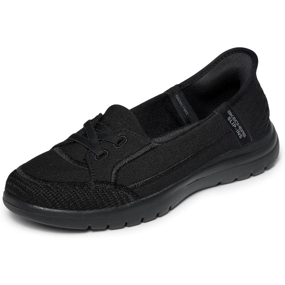 imageSkechers Womens OntheGO Flex Top Notch SlipIn SneakersBlackBlack