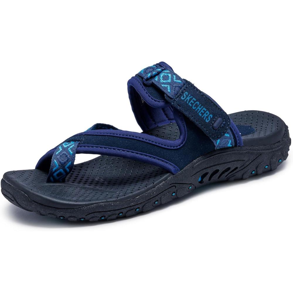 imageSkechers Womens REGGAE Trailway FlipFlop SandalsNavy