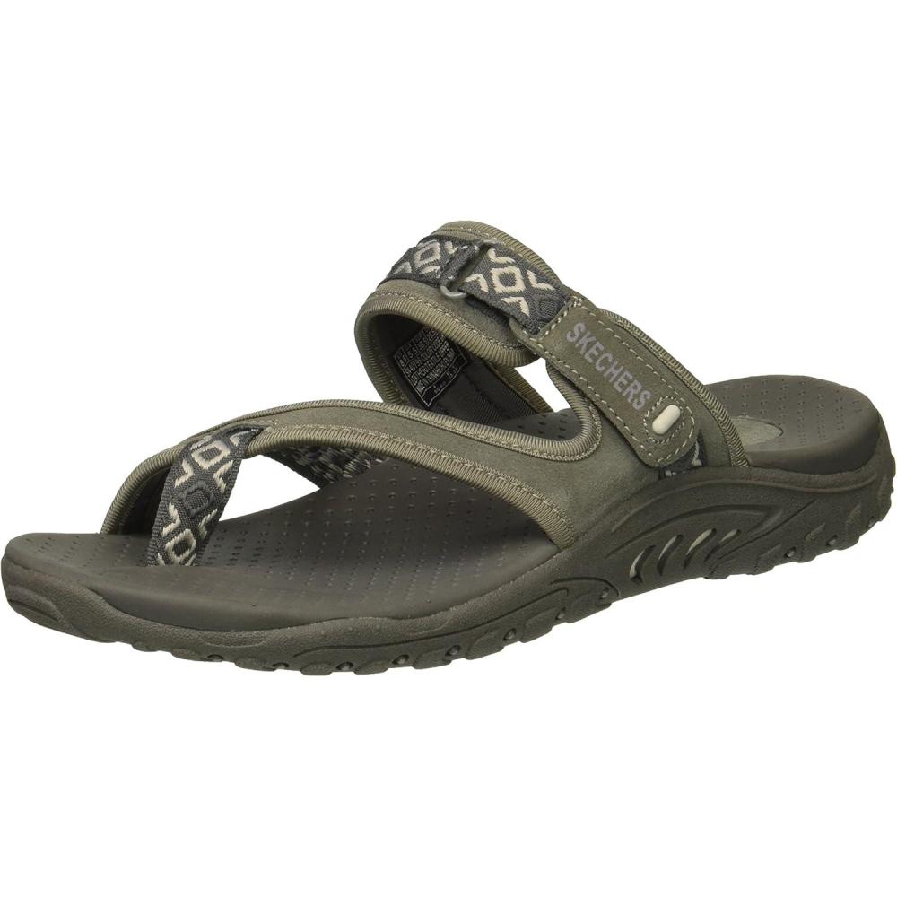imageSkechers Womens REGGAE Trailway FlipFlop SandalsOlive