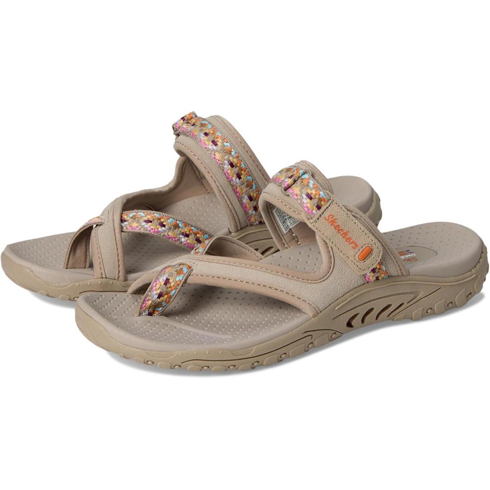 imageSkechers Womens REGGAE Trailway FlipFlop SandalsTaupeMulti