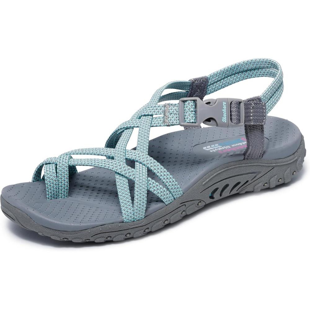imageSkechers Womens Reggae Stockholm SandalGrayAqua