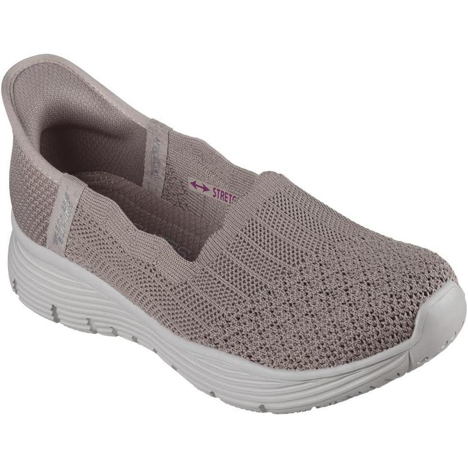 imageSkechers Womens Seager Believe It Hands Free SlipinsDark Taupe
