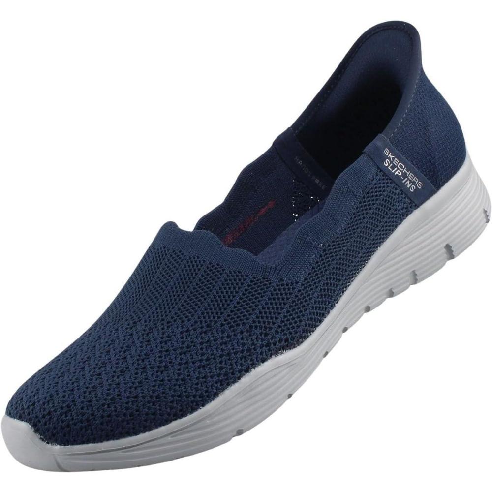 imageSkechers Womens Seager Believe It Hands Free SlipinsNavy Knit