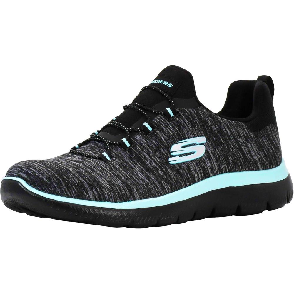 imageSkechers Womens Summits Quick Getaway SneakerBlackAqua