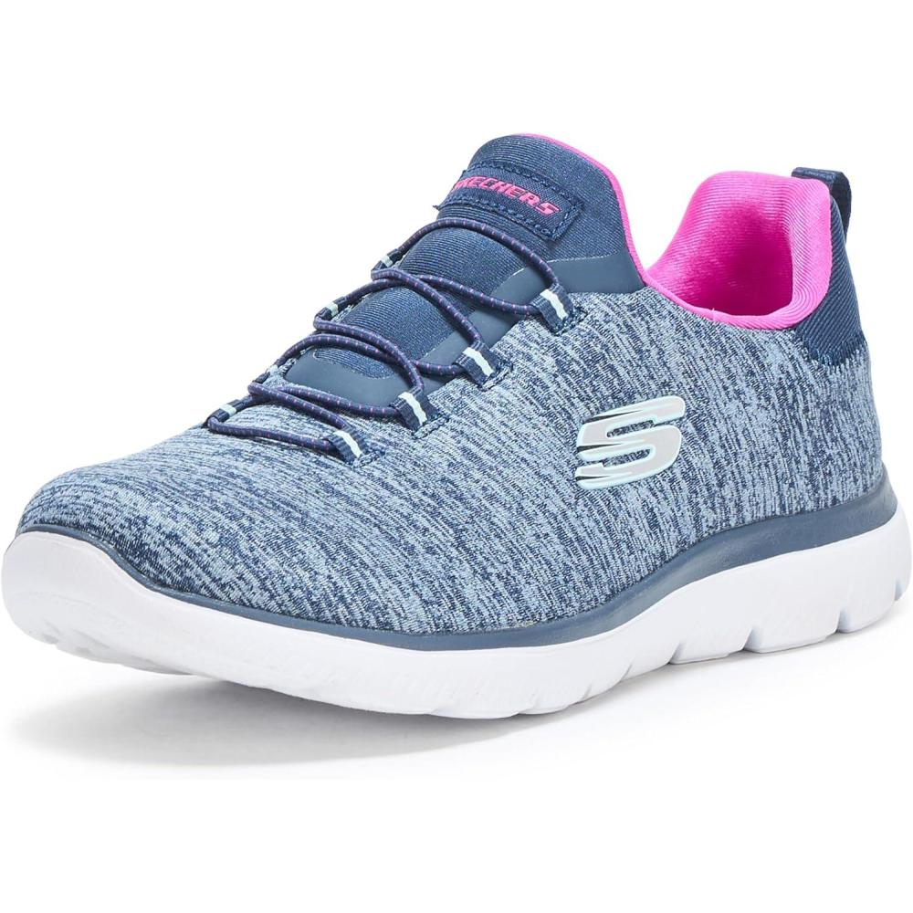imageSkechers Womens Summits  Quick Getaway SneakerBlueHot Pink