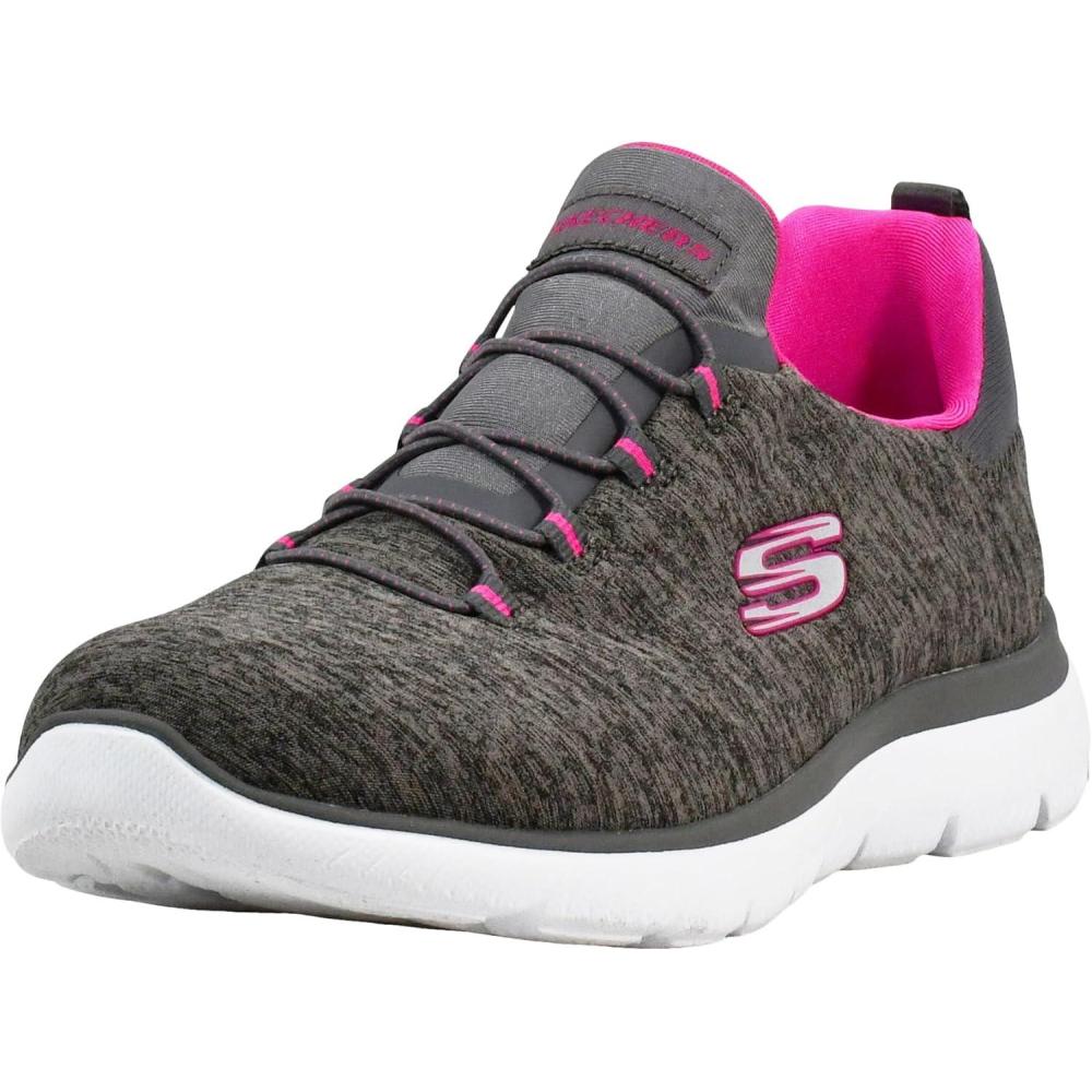 imageSkechers Womens Summits Quick Getaway SneakerCharcoalHot Pink