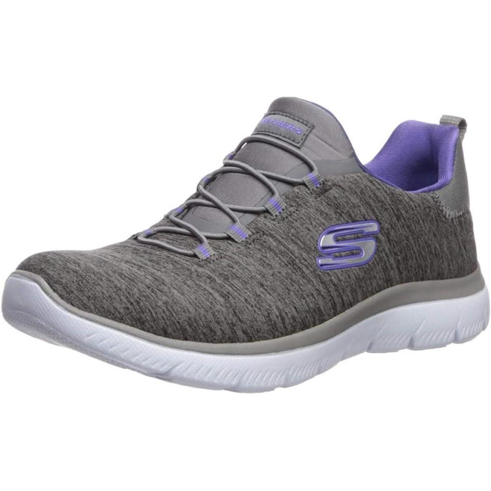 imageSkechers Womens Summits Quick Getaway SneakerCharcoalPurple