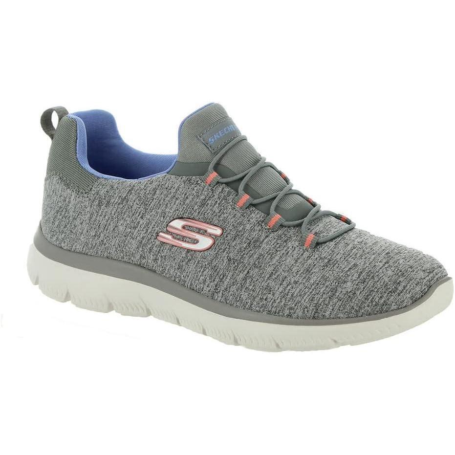 imageSkechers Womens Summits Quick Getaway SneakerGrey Heatherblue