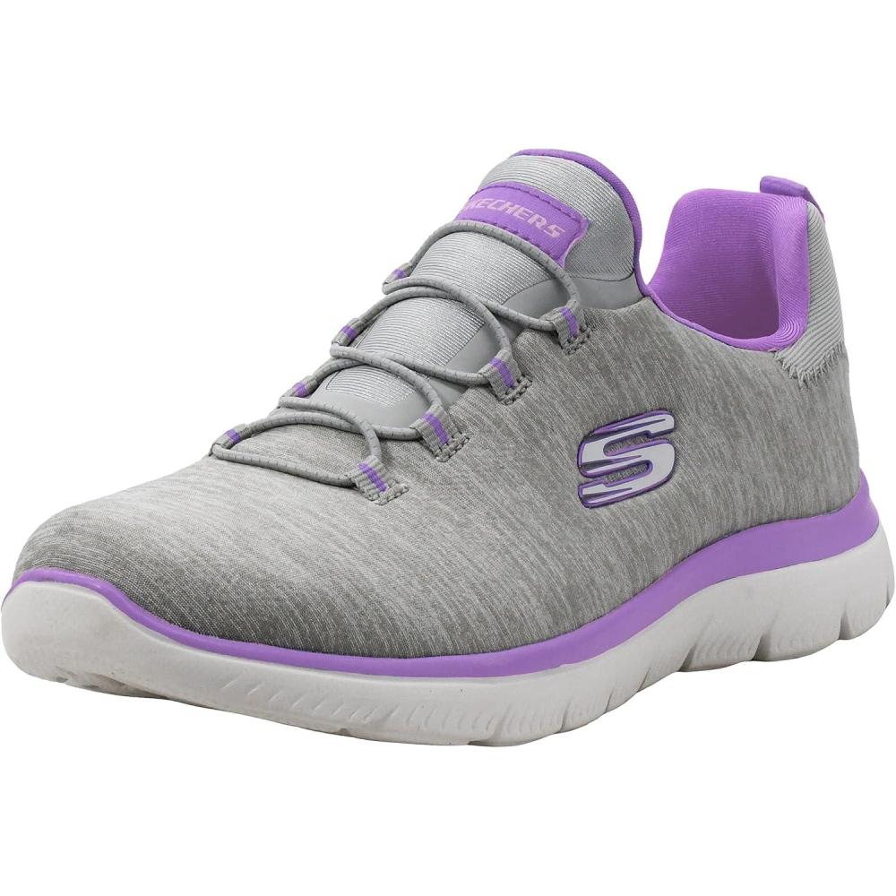 imageSkechers Womens Summits Quick Getaway SneakerLight GreyPurple