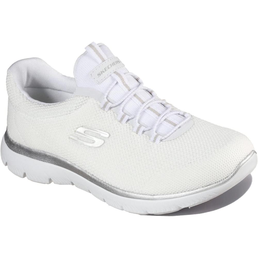 imageSkechers Womens Summits Quick Getaway SneakerWhite Silver