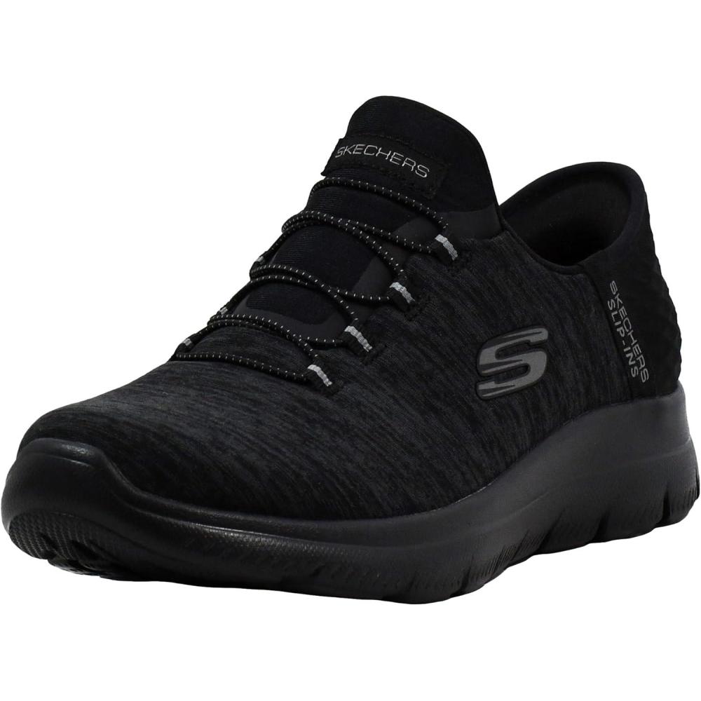 imageSkechers Womens Summits Dazzling Haze Hands Free Slip In SneakersBlackBlack