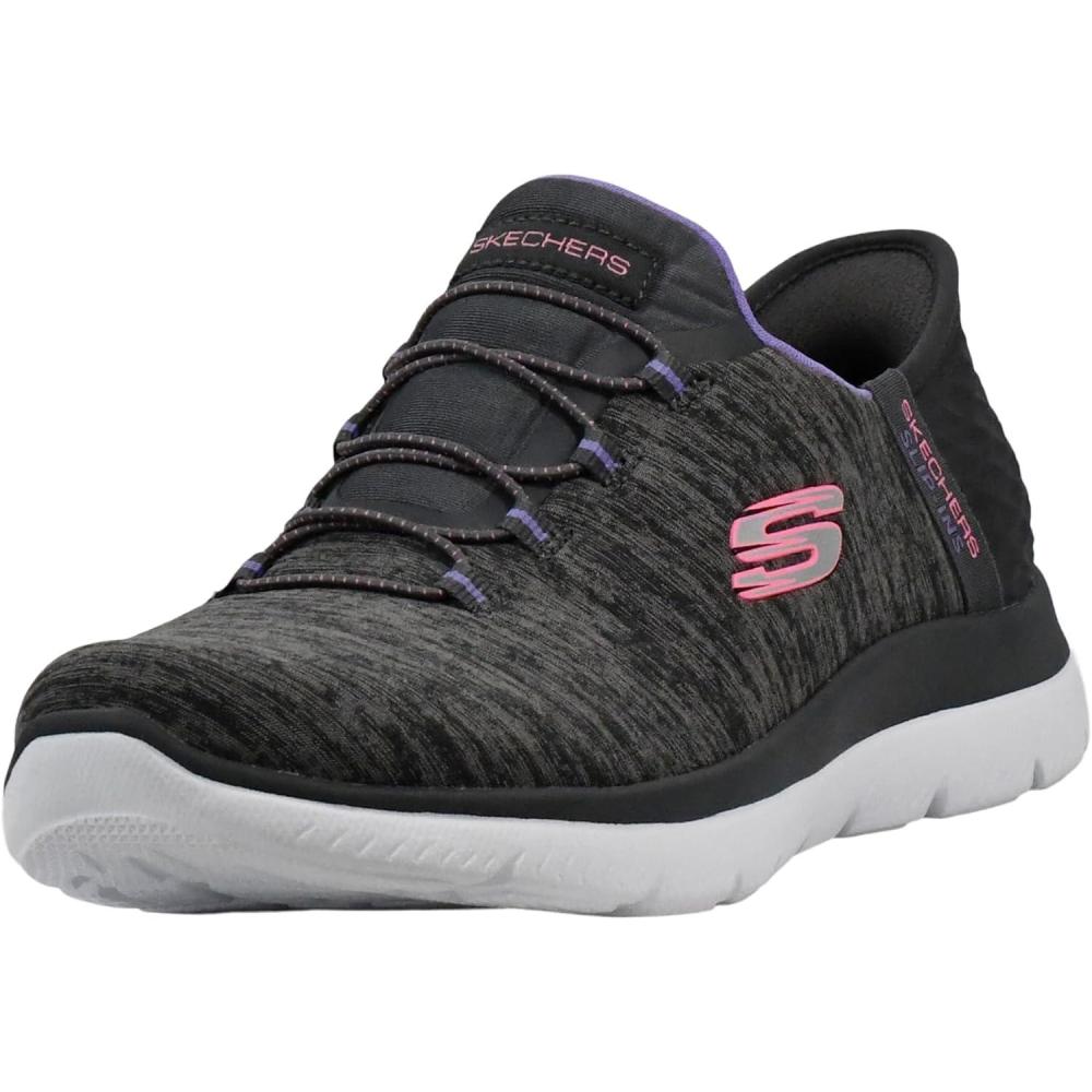 imageSkechers Womens Summits Dazzling Haze Hands Free Slip In SneakersCharcoalPurple