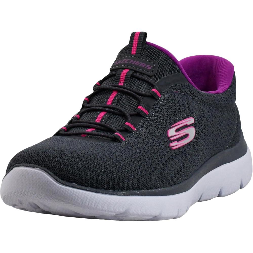 imageSkechers Womens Summits SneakerCharcoalPurple
