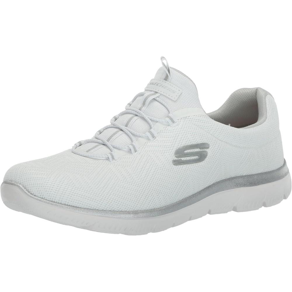 imageSkechers Womens Summits SneakerWhiteSilverwsl