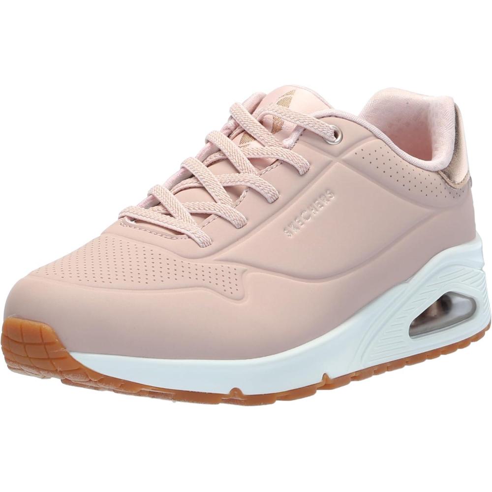 imageSkechers Womens Uno Shimmer Away Wedge Slipon Fashion SneakersBlush