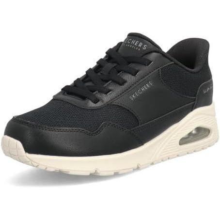 imageSkechers Womens UnoNight Shades Sneaker AirCooled Memory Foam SkechAir Midsole Durabuck UpperBlk Wht Banksia