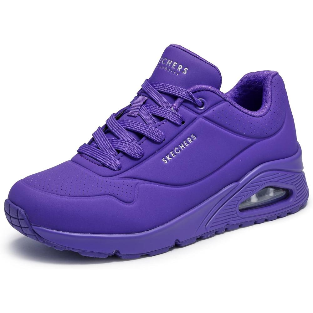 imageSkechers Womens UnoNight Shades Sneaker  AirCooled Memory Foam SkechAir Midsole Durabuck UpperPurple