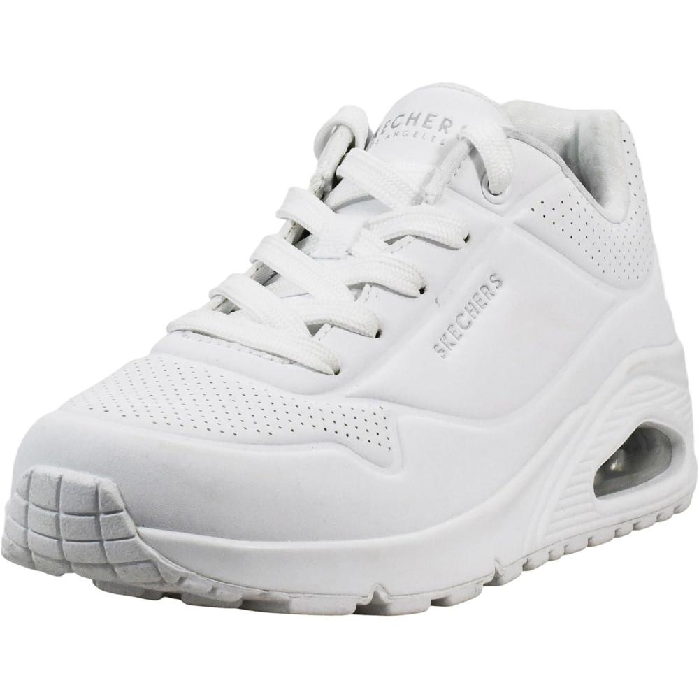 imageSkechers Womens UnoNight Shades Sneaker  AirCooled Memory Foam SkechAir Midsole Durabuck UpperWhite
