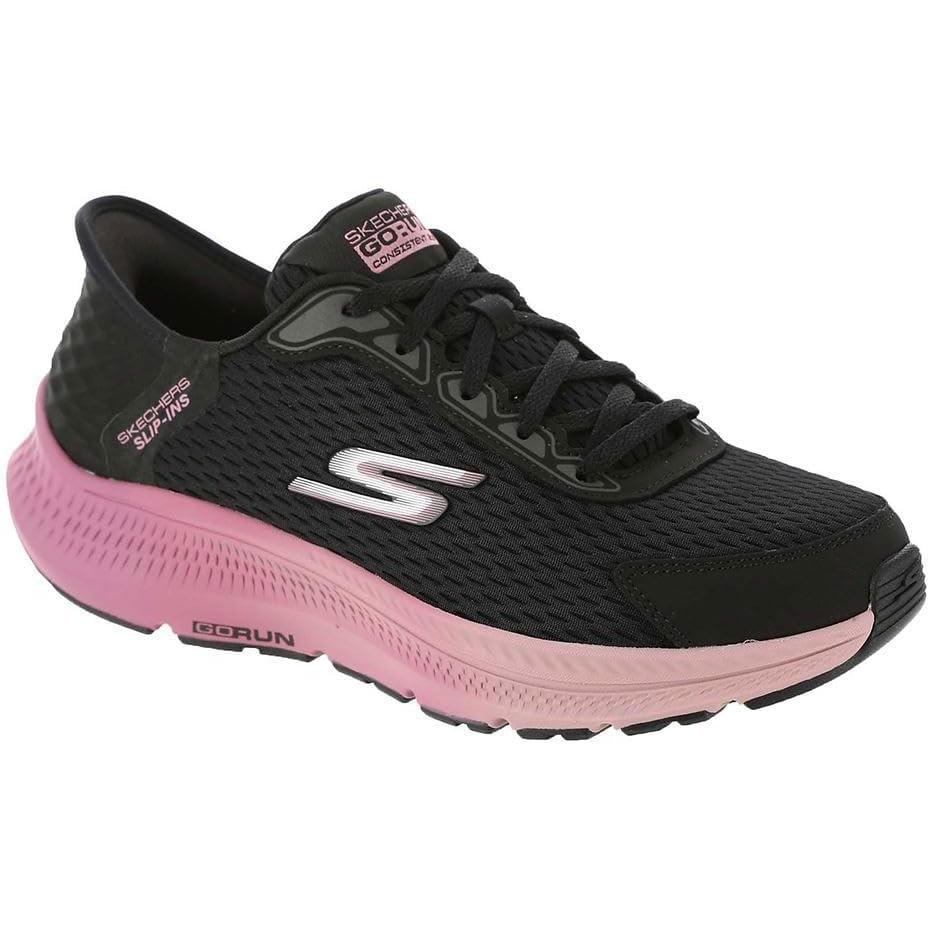 imageSkechers Womens Womens Hands Free Slipins Go Run Consistent 20 Endure SneakerBlackMauve