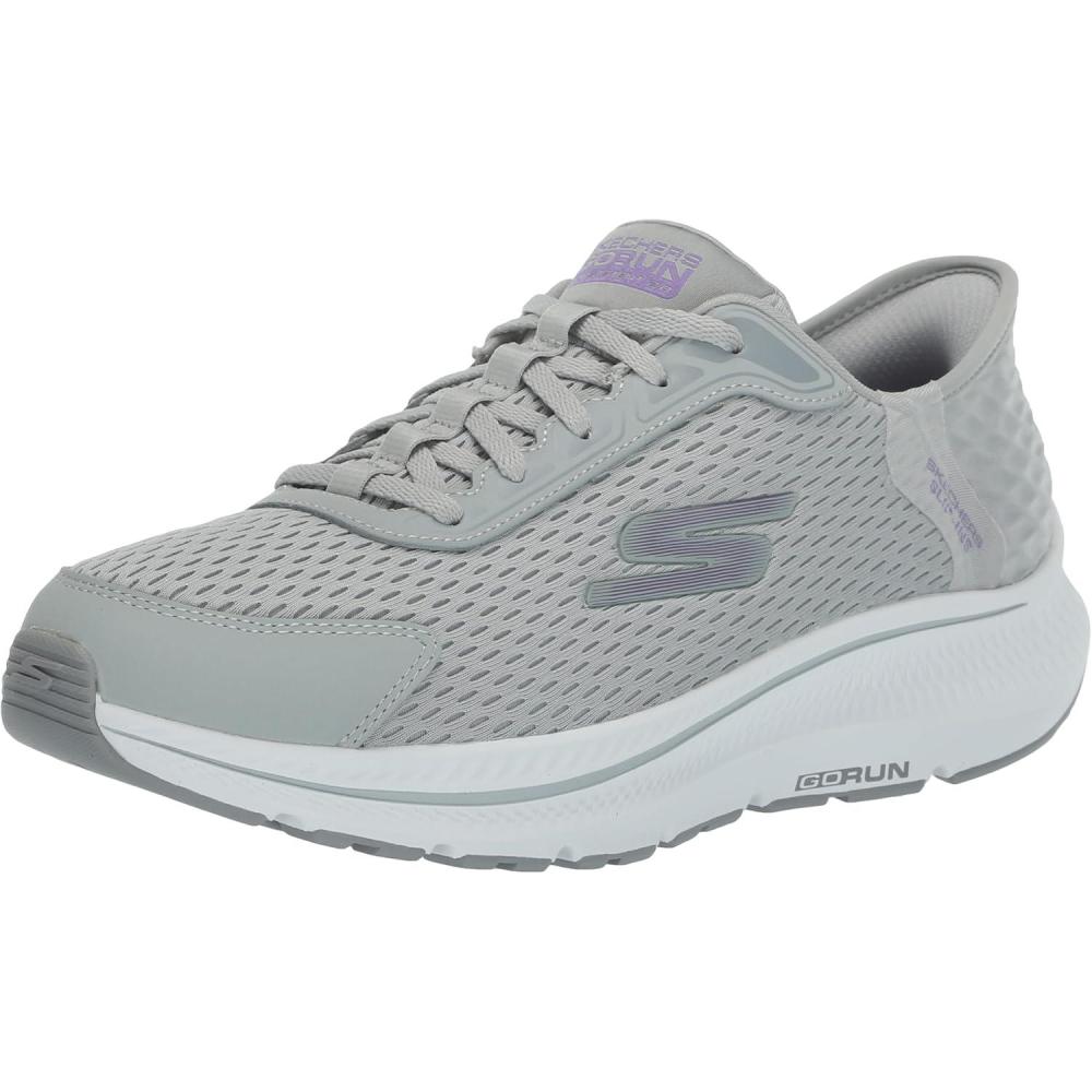 imageSkechers Womens Womens Hands Free Slipins Go Run Consistent 20 Endure SneakerGrayLavender