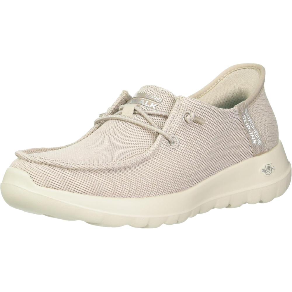 imageSkechers Womens Womens Hands Free Slipins Go Walk Joy Moc Toe Casual ShoeTaupe