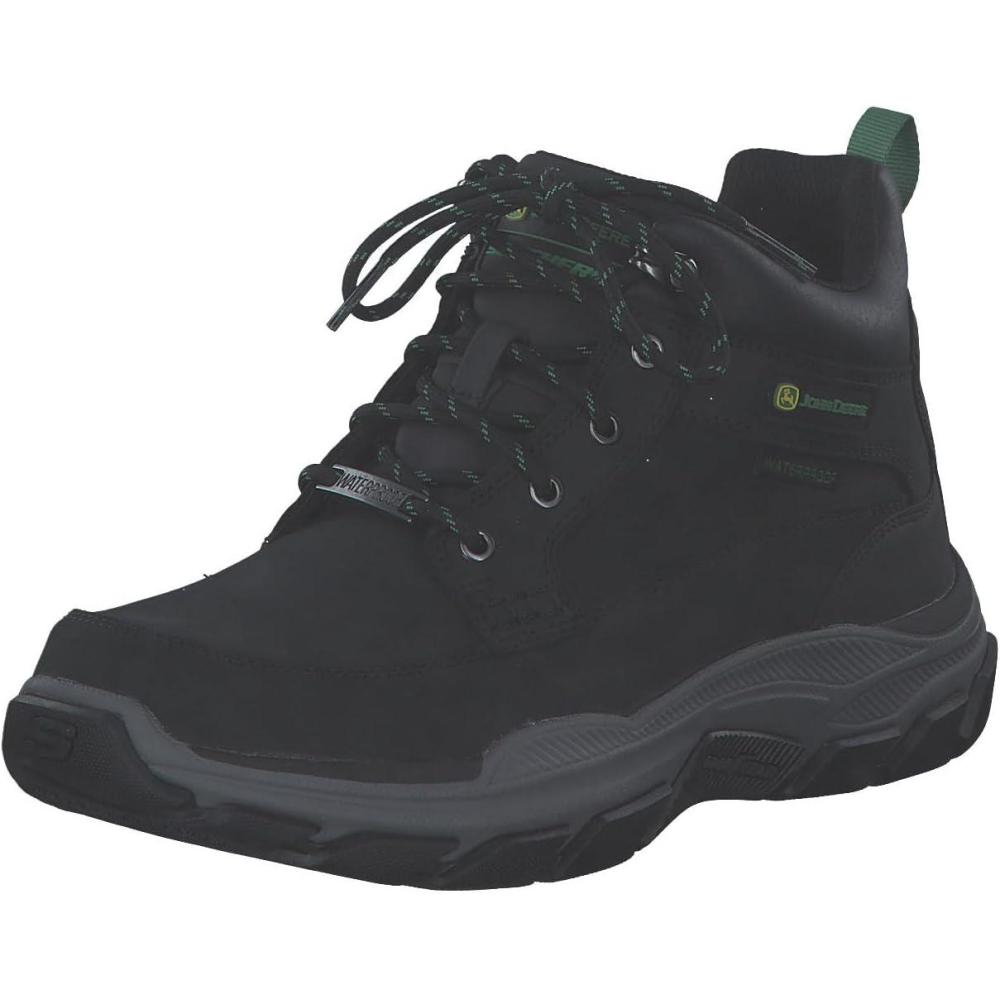 imageSkechers mens John Deere Respected Landin Waterproof Mid Top Leather Lace Up BootsBlack