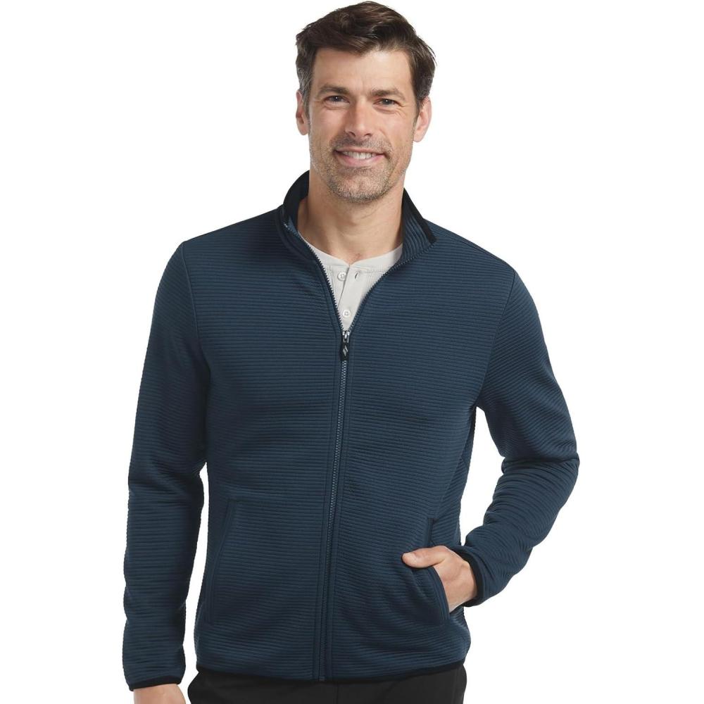 imageSkechers mens The Hoodless Hoodie Ottoman JacketBlue Nights