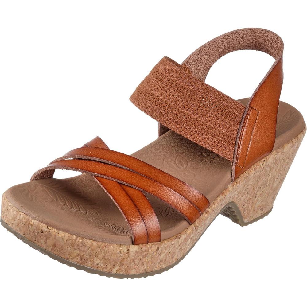 imageSkechers womens Brystol Night SkiesWedge SandalLuggage