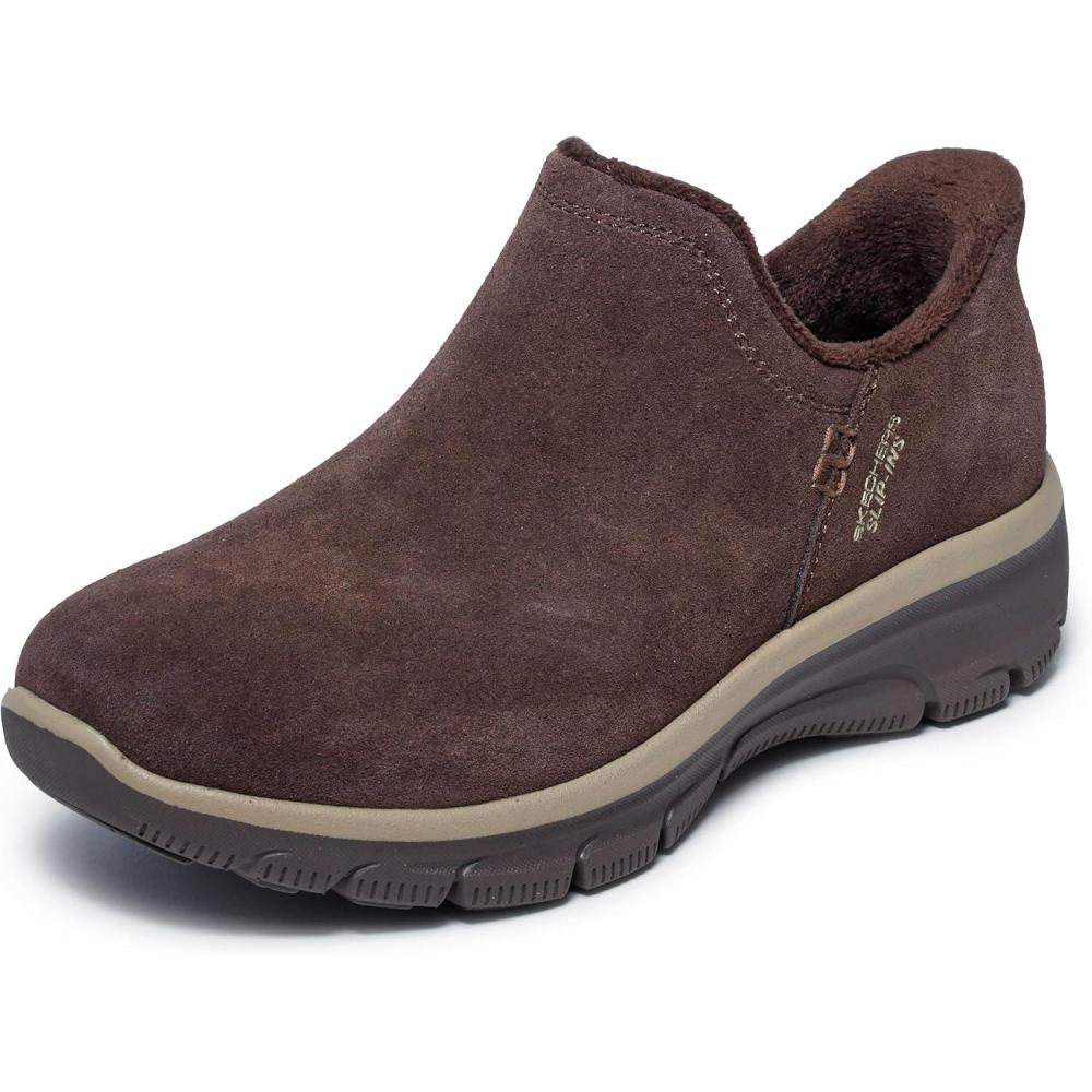 imageSkechers womens Easy Going Modern Hour Suede Hands Free SlipinsChocolate